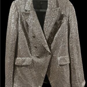 House of Harlow 1960 Champagne/Beige Sequin Blazer Jacket - Excellent Condition!